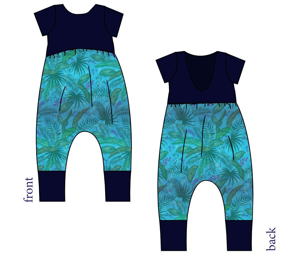 Surf Foliage Low Back Romper and Bubble Romper
