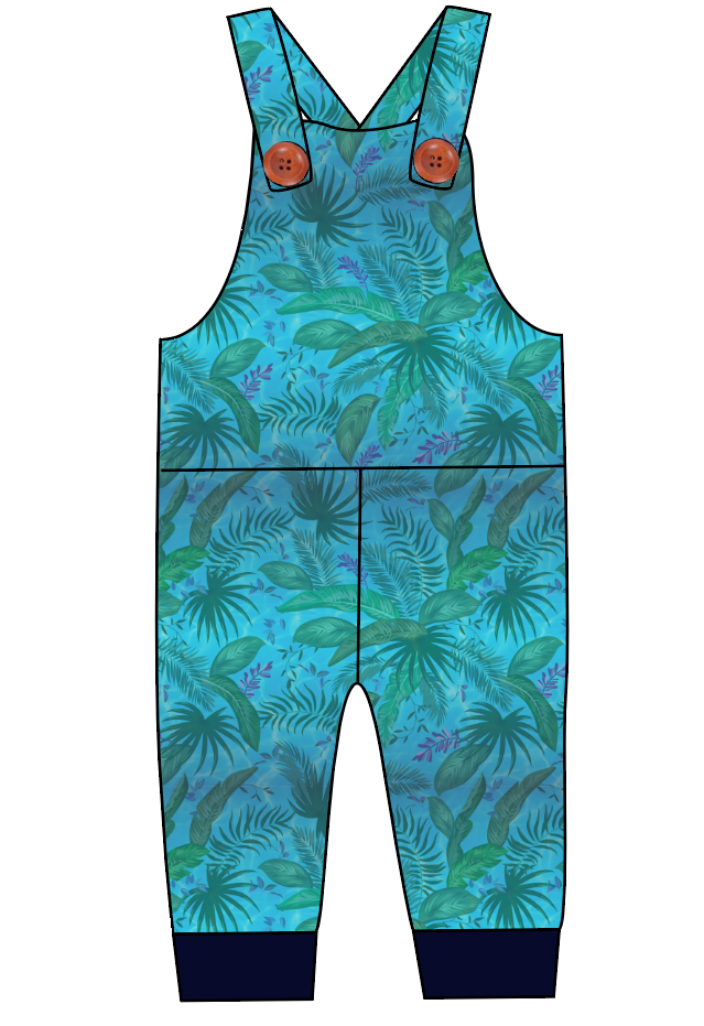 Surf Foliage Overalls and Shortalls