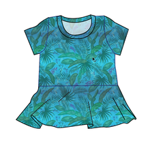 Load image into Gallery viewer, Surf Foliage Peplum Top