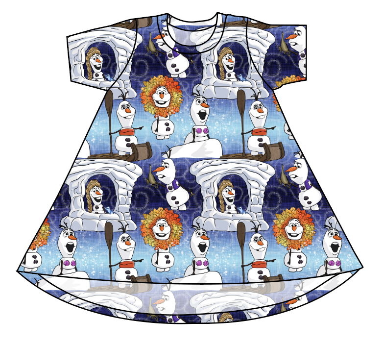 Olaf's Version Basic T-Shirt Dress