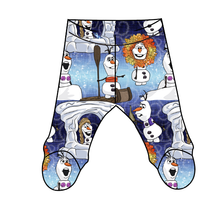 Load image into Gallery viewer, Olaf&#39;s Version Newborn Footed Pants