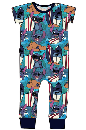 Surfing Alien Bennett Pants and Shorts Length T-Shirt Romper