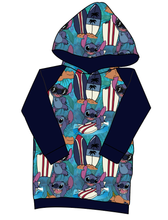 Load image into Gallery viewer, Surfing Alien Classic Hoodie (or Crewneck)
