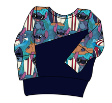 Load image into Gallery viewer, Surfing Alien Grow With Me Hoodie (or Crewneck)