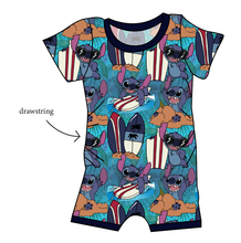 Load image into Gallery viewer, Surfing Alien Grow With Me Pants And Shorts Romper