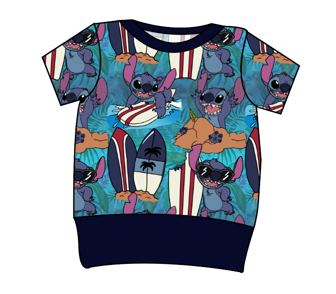 Surfing Alien Grow With Me Tee