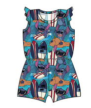 Load image into Gallery viewer, Surfing Alien Ivy Summer Romper