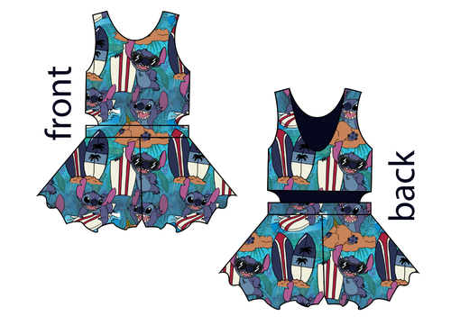 Surfing Alien Kids Playsuit