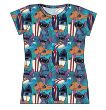 Load image into Gallery viewer, Surfing Alien Ladies&#39; Basic Tee