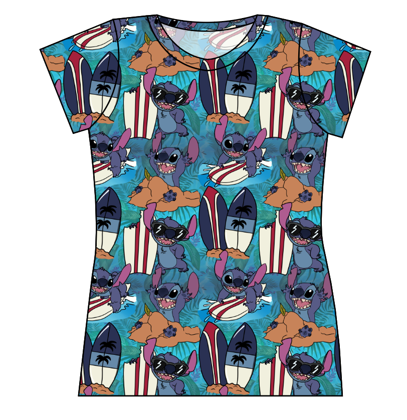 Surfing Alien Ladies' Basic Tee