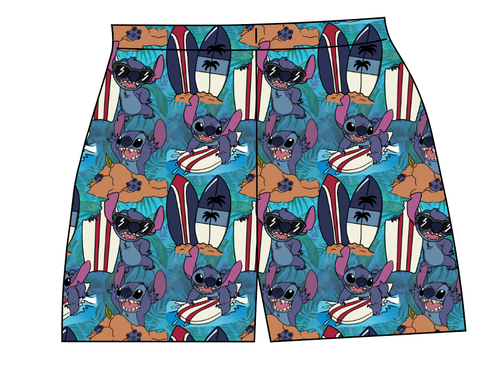 Surfing Alien Ladies' Lounge Shorts