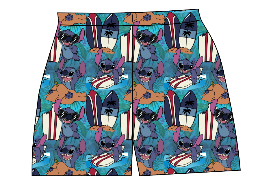 Surfing Alien Ladies' Lounge Shorts