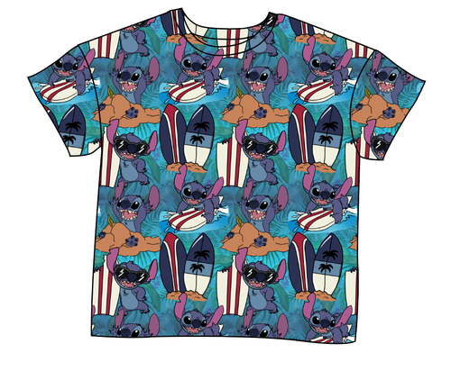 Surfing Alien Ladies' Oversized Tee