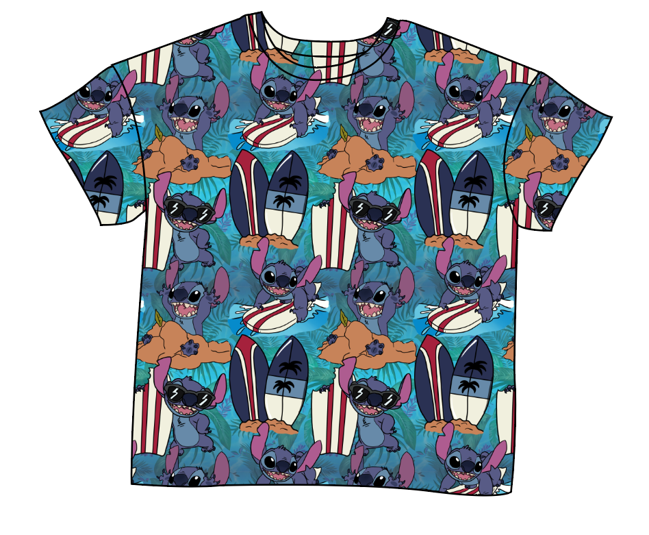 Surfing Alien Ladies' Oversized Tee