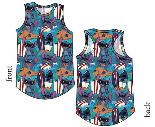 Surfing Alien Ladies' Summer Tank