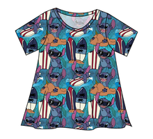 Load image into Gallery viewer, Surfing Alien Ladies&#39; Swing Tee
