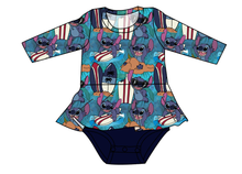 Load image into Gallery viewer, Surfing Alien Peplum Top