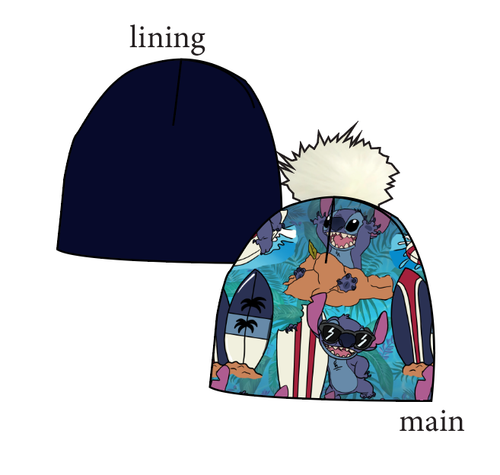 Surfing Alien Slouchy Beanie (Reversible!)