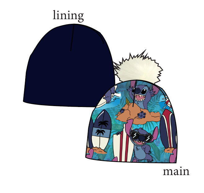 Surfing Alien Slouchy Beanie (Reversible!)