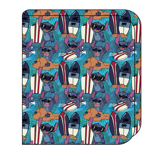 Surfing Alien Swaddle Blanket