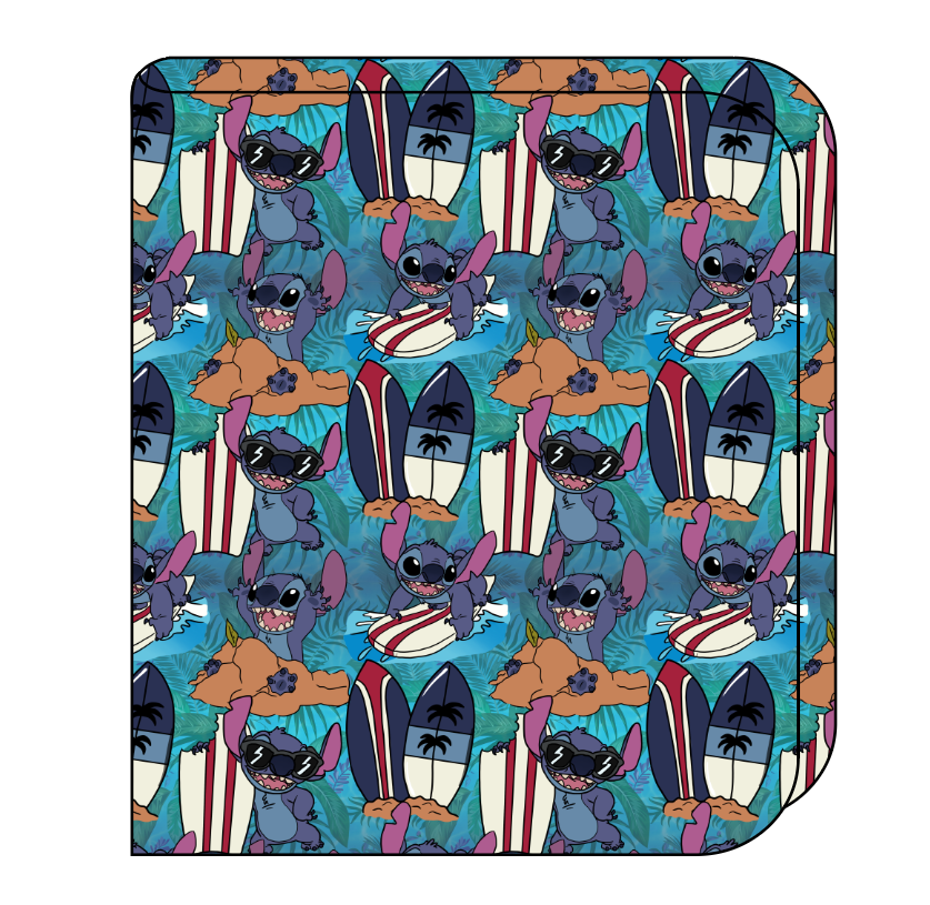 Surfing Alien Swaddle Blanket