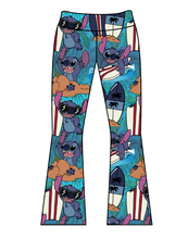 Load image into Gallery viewer, Athletic Prints Magical Mouse Ears Kids Flared Leggings