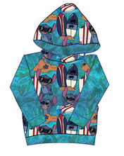 Load image into Gallery viewer, Surfing Alien Classic Hoodie (or Crewneck)
