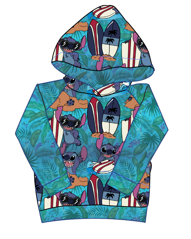 Surfing Alien Classic Hoodie (or Crewneck)