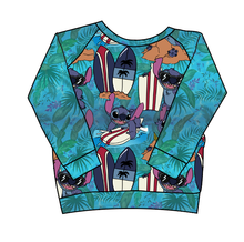 Load image into Gallery viewer, Surfing Alien Classic Hoodie (or Crewneck)