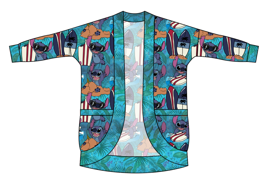 Surfing Alien Ladies' Cocoon Cardigan