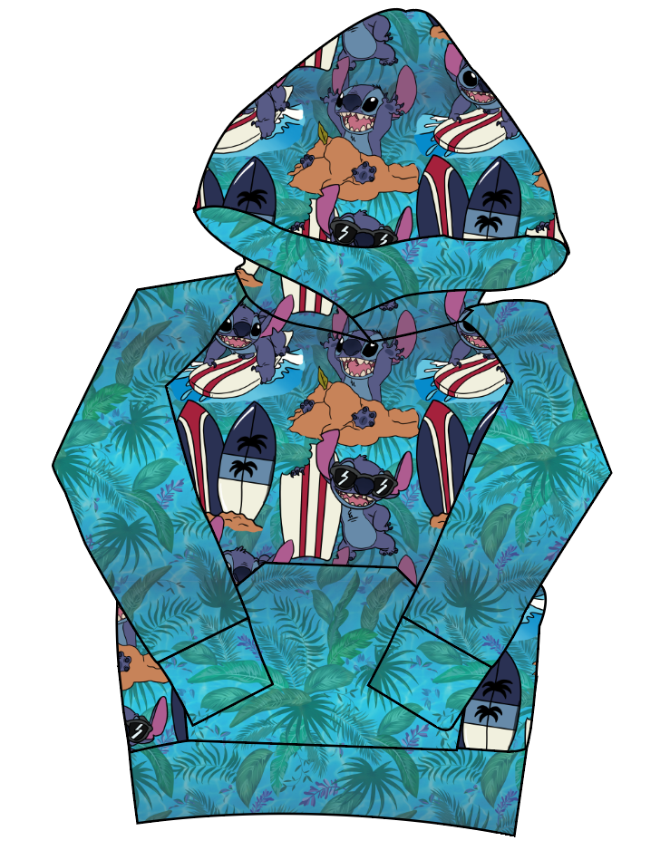 Surfing Alien Mens' Hoodie