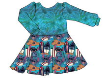 Load image into Gallery viewer, Surfing Alien Prairie Dress