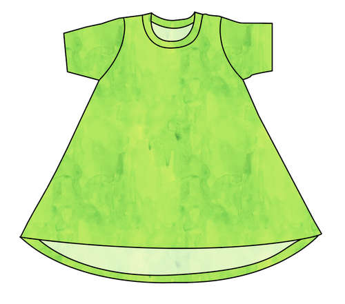 Lime Splash Basic T-Shirt Dress
