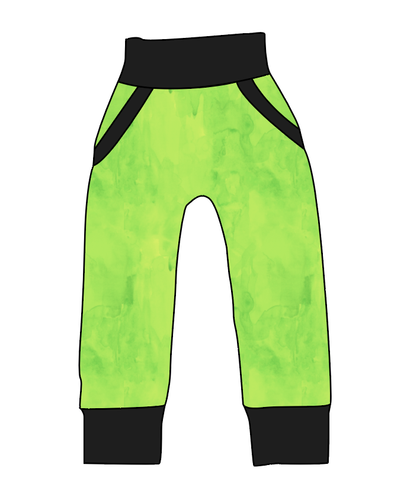 Lime Splash Beanpole Pants And Shorts