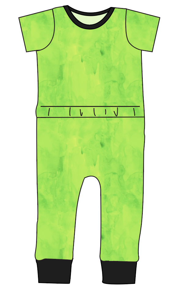 Lime Splash Bennett Pants and Shorts Length T-Shirt Romper