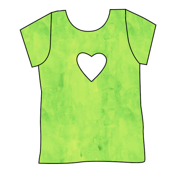 Lime Splash Cambria Heart Back Tee
