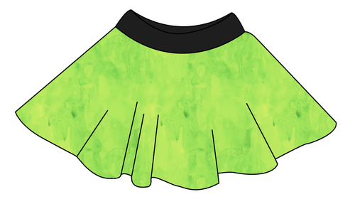 Lime Splash Circle Skirt