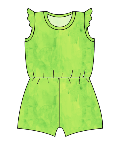 Lime Splash Ivy Summer Romper