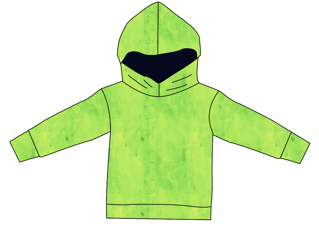 Lime Splash Ladies Oversized Hoodie