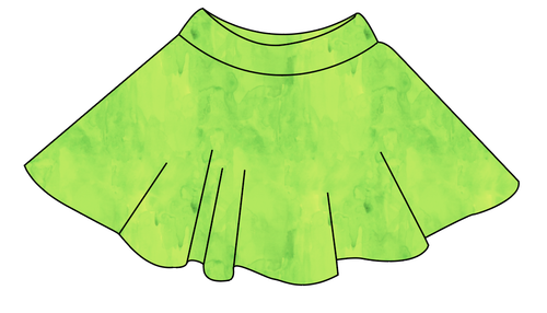 Lime Splash Ladies' Circle Skirt