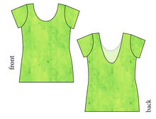 Load image into Gallery viewer, Lime Splash Ladies&#39; Low Back Ballerina Tee