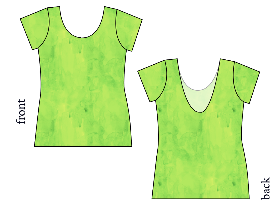 Lime Splash Ladies' Low Back Ballerina Tee
