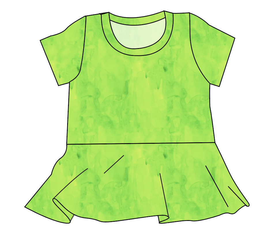 Lime Splash Ladies' Peplum Top