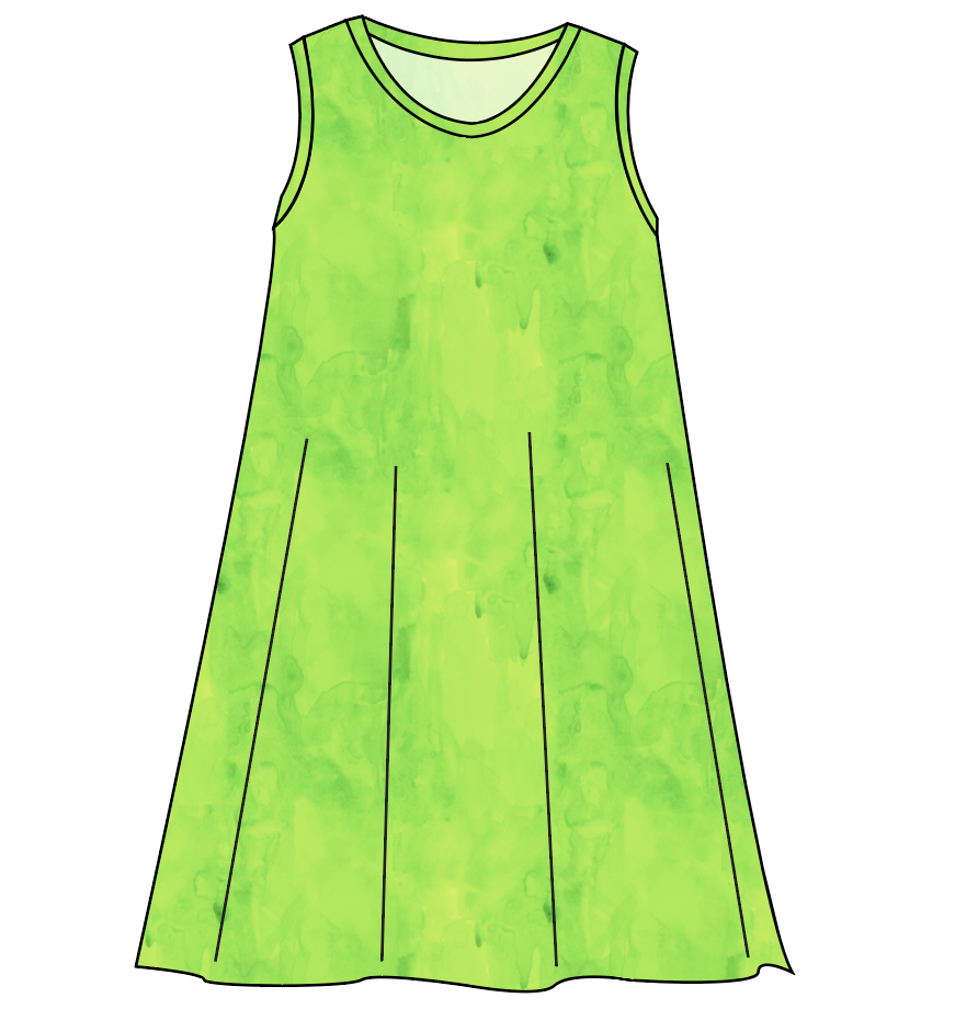 Lime Splash Ladies' Swing Dress