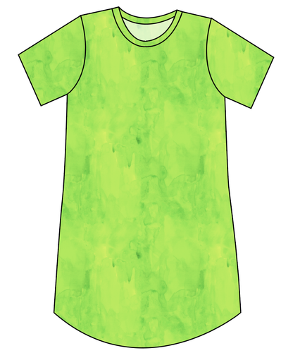 Lime Splash Ladies' T-Shirt Dress