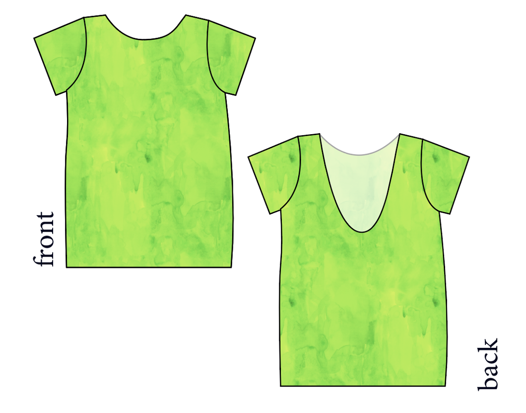 Lime Splash Low Back Ballerina Tee