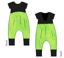 Load image into Gallery viewer, Lime Splash Low Back Romper and Bubble Romper