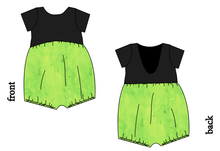 Load image into Gallery viewer, Lime Splash Low Back Romper and Bubble Romper
