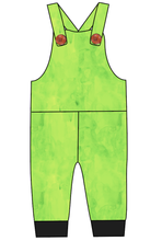 Load image into Gallery viewer, Lime Splash Overalls and Shortalls