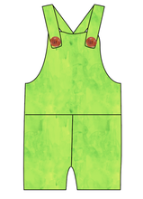 Load image into Gallery viewer, Lime Splash Overalls and Shortalls